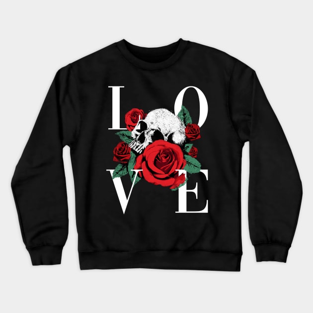 Love Skull Crewneck Sweatshirt by SmithyJ88